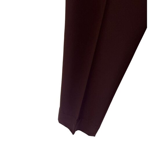 Les Copains Burgundy Wine Straight Leg Pants High Rise Size 12 - Picture 11 of 12